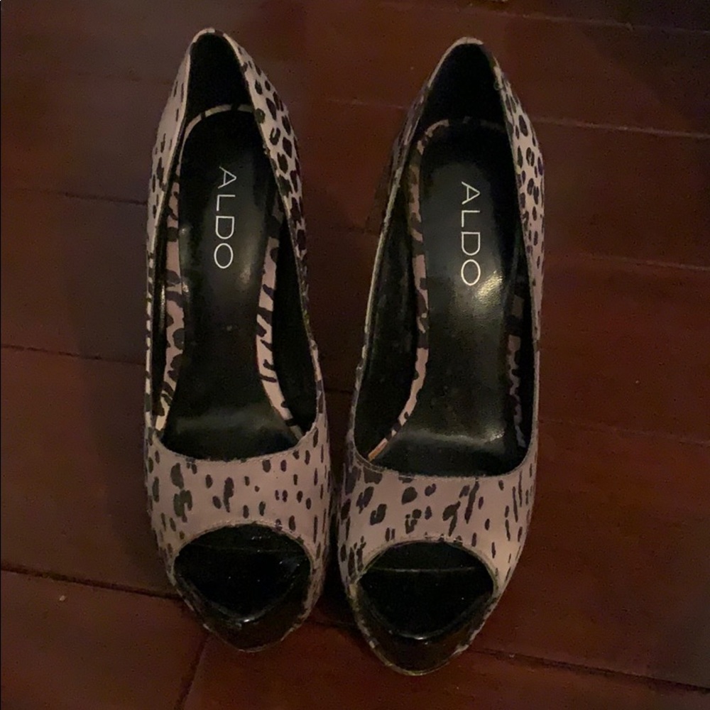 Aldo print platform heels